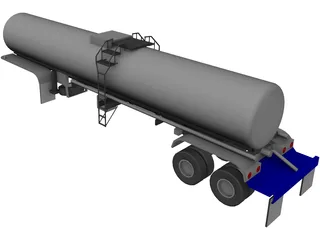Trailer Tanker 3D Model preview