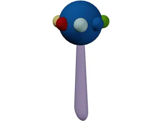 Baby Rattle 3D Model preview