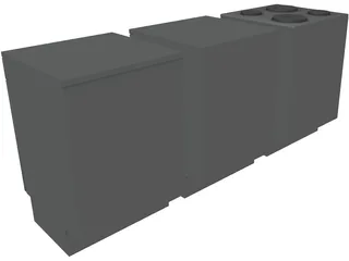Stove, Washingmachine, Dishwasher 3D Model preview