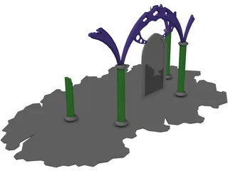 Archway Cemetery 3D Model preview