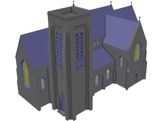 Church Gothic 3D Model preview