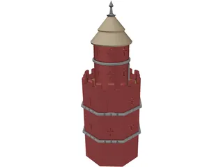 Gothic Tower 3D Model preview