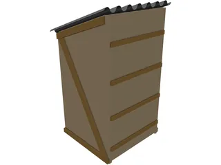 Wild West Outhouse 3D Model preview