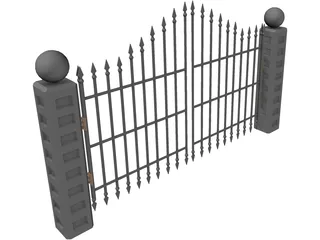 Spiked Gate 3D Model preview
