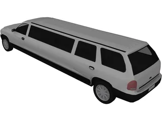 Dodge Durango Limo 3D Model preview