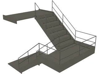 Stairs 3D Model preview