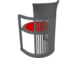 Dining Chair 3D Model preview