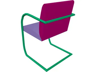 Brno Chair 3D Model preview
