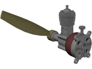 Airplane Model Engine 3D Model preview