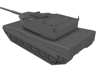 Future Light Tank Fictional Design 3D Model preview