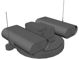 HOT Anti Tank Missile Turret 3D Model preview