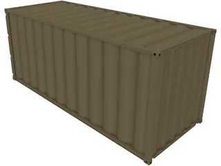 Container 20ft Shipping 3D Model preview