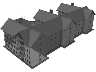 Hotel Classic Countryside 3D Model preview