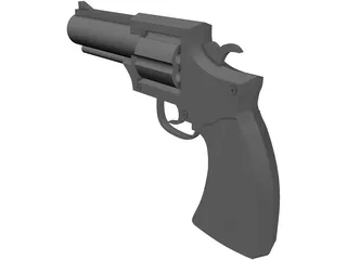 Police Model .38 Special Revolver Pistol 3D Model preview