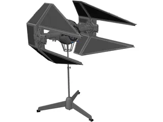 Star Wars Imperial TIE Interceptor 3D Model preview