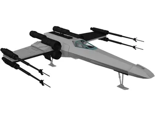 Star Wars Rebel X-Wing Fighter 3D Model preview