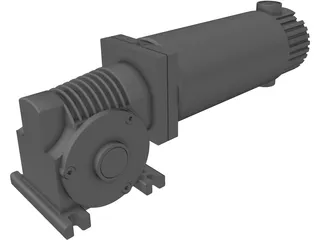 DC Gearmotor 3D Model preview