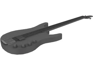 Guitar Bass 3D Model preview