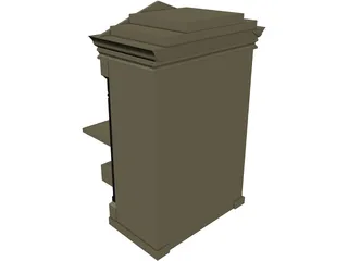Bureau Biedermeier 3D Model preview