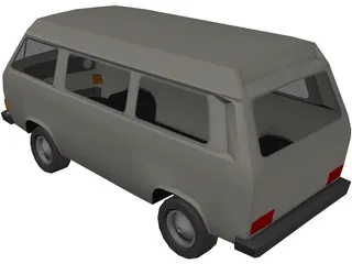 Volkswagen Bus 3D Model preview