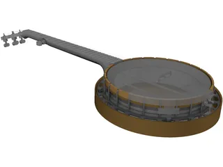 Banjo Gibson Style 3D Model preview