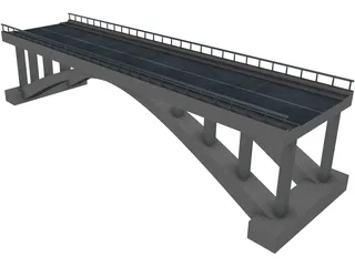 Concrete Bridge 3D Model preview