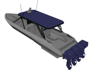 Midnight Express Interceptor 3D Model preview