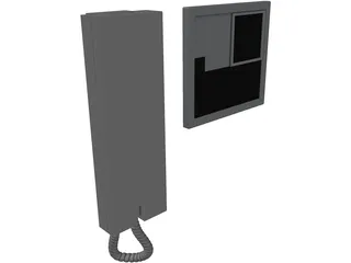 Siedle Door Bell 3D Model preview