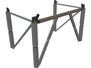 Skyscraper Metal Construction Core 3D Model preview