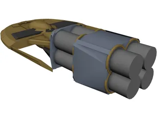 Star Trek Canon Frieghter 3D Model preview