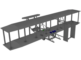 Wrights Aircraft 3D Model preview