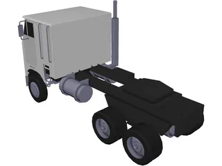 Semi Truck 3D Model preview