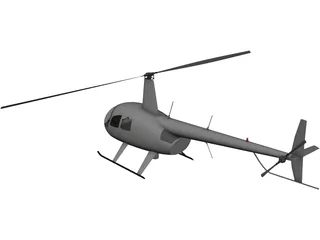 Robinson R44 News 3D Model preview
