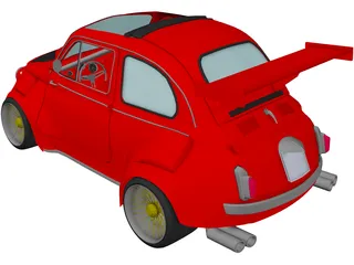 Fiat Lancia 500 RS4 Rally Car 3D Model preview