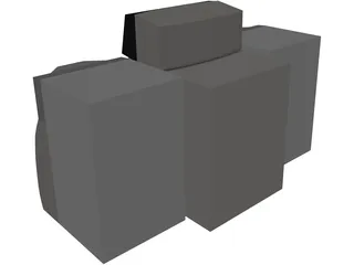 Sony Stereo System 3D Model preview