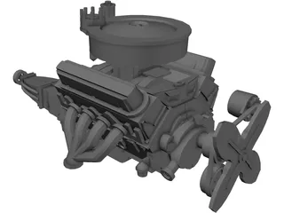 Chevrolet Chevelle Engine 3D Model preview