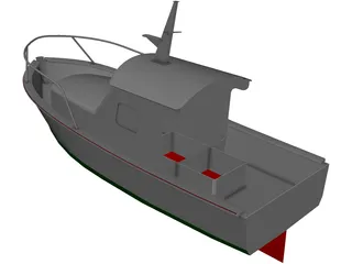 Boat Fishing 3D Model preview