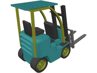 Forklift 3D Model preview