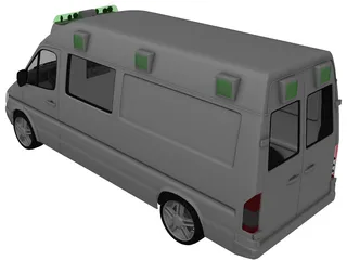 Mercedes-Benz Sprinter Ambulance 3D Model preview