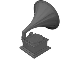 Gramophone 3D Model preview