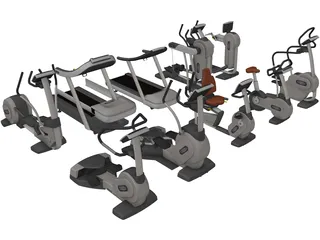 Excite Group Visio Fitness Set 3D Model preview