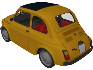 Fiat 500 3D Model preview