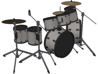Drum Set 3D Model preview