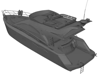 Sealine T52 Kristeff Yacht 3D Model preview