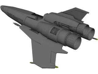 Battlestar Galactica Viper Mark II 3D Model preview