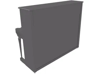 Upright Piano 3D Model preview