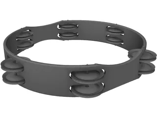 Tambourine 3D Model preview