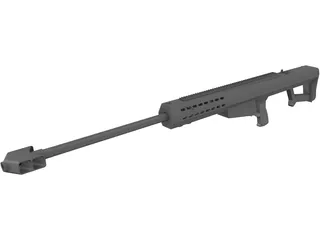 M107 Barrett 50 Cal Body 3D Model preview