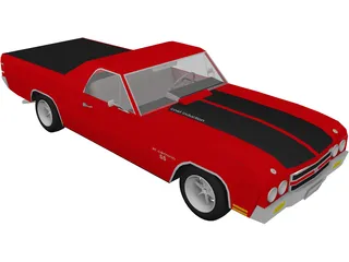 Chevrolet El Camino SS 454 3D Model preview