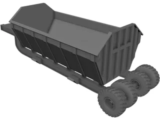 Dump Trailer 3D Model preview